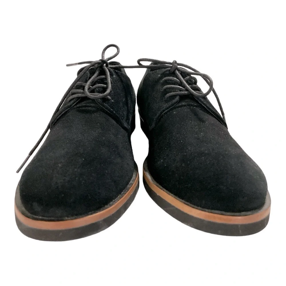 Calvin Klein Men's Faustino Calf Suede Oxfords Black Size 8